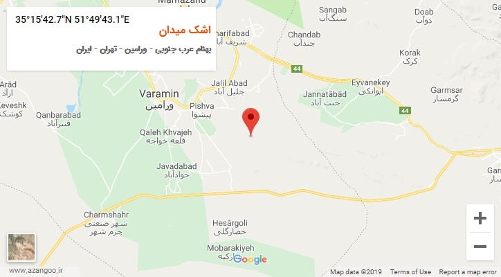 روستای اشک میدان بر روی نقشه