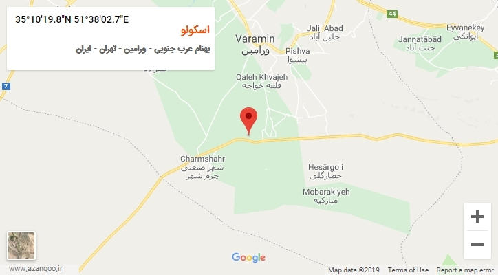 روستای اسکولو بر روی نقشه