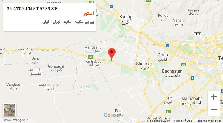 روستای استور بر روی نقشه