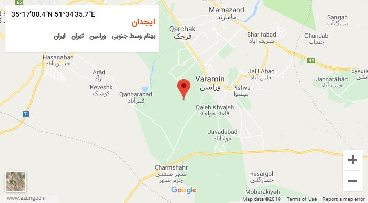 روستای ایجدان بر روی نقشه
