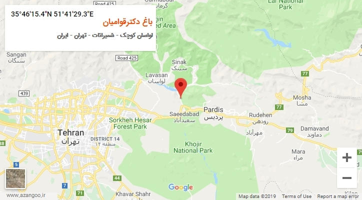 روستای باغ دکترقوامیان بر روی نقشه