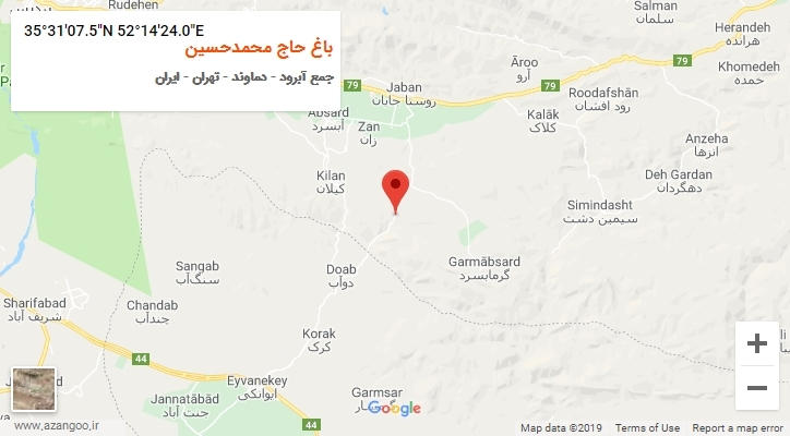 روستای باغ حاج محمدحسین بر روی نقشه