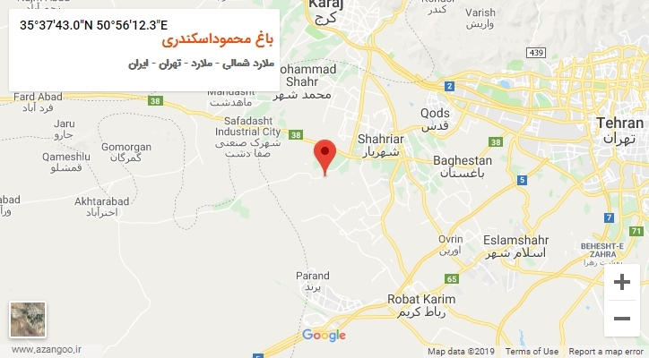 روستای باغ محموداسکندری بر روی نقشه