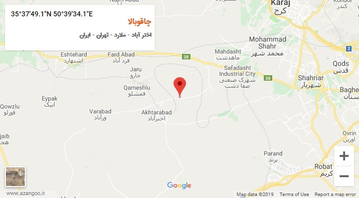 روستای چاقوبالا بر روی نقشه