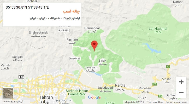 روستای چاله اسب بر روی نقشه