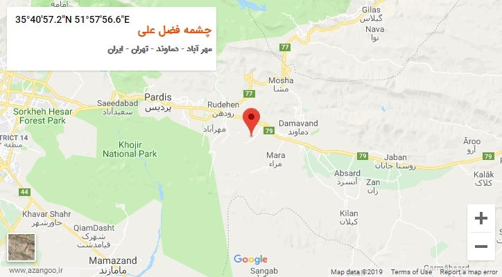 روستای چشمه فضل علی بر روی نقشه