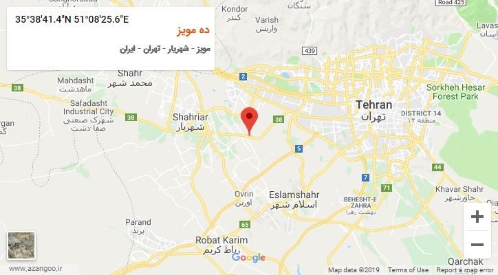 روستای ده مویز بر روی نقشه