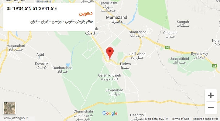 روستای دهوین بر روی نقشه