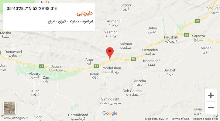 روستای دلیچایی بر روی نقشه