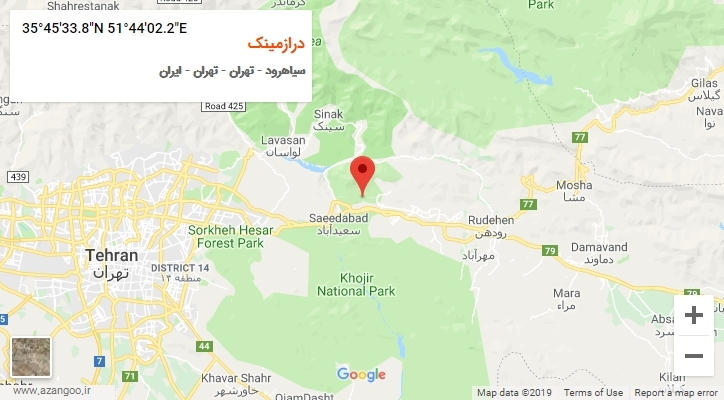 روستای درازمینک بر روی نقشه