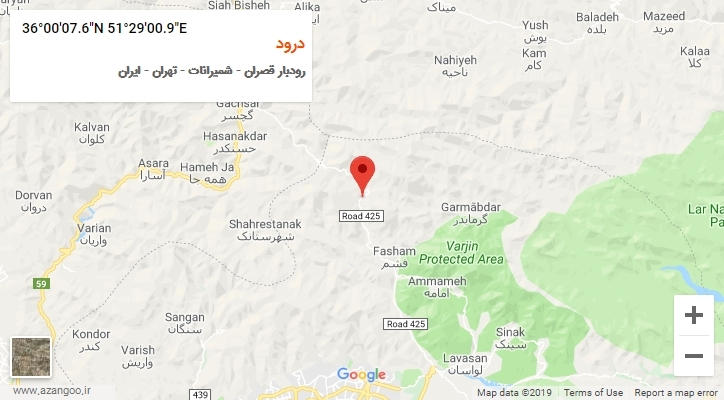 روستای درود بر روی نقشه