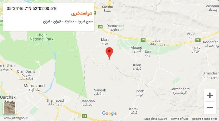 روستای دواستخری بر روی نقشه