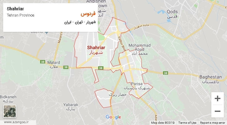 دهستان فردوس بر روی نقشه