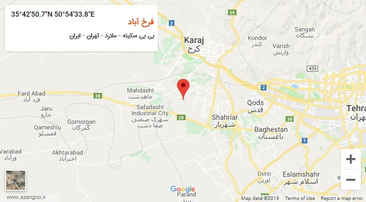 روستای فرخ آباد بر روی نقشه