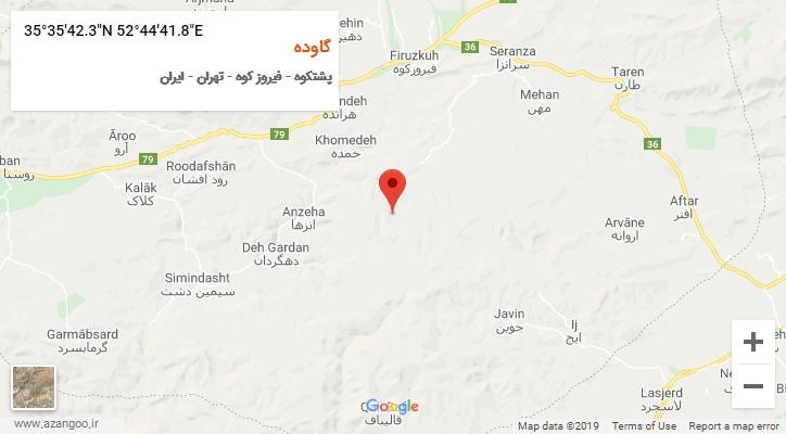 روستای گاوده بر روی نقشه