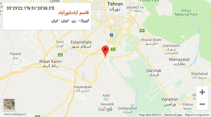روستای قاسم آبادشورآباد بر روی نقشه