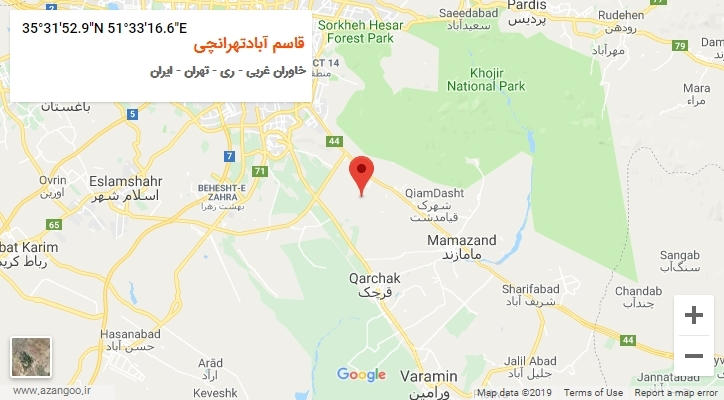 روستای قاسم آبادتهرانچی بر روی نقشه