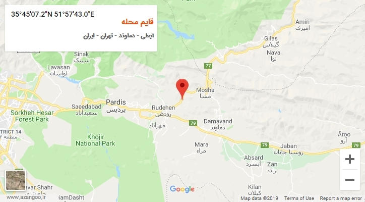 روستای قایم محله بر روی نقشه