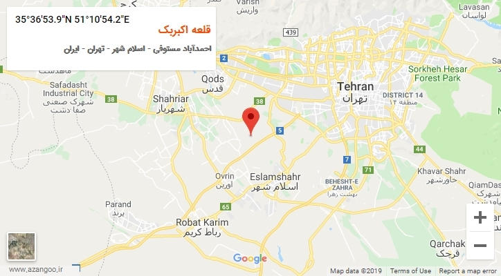 روستای قلعه اکبربک بر روی نقشه