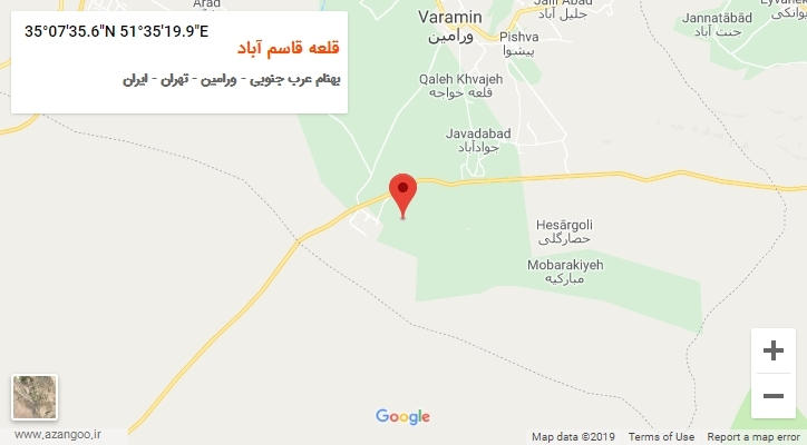 روستای قلعه قاسم آباد بر روی نقشه