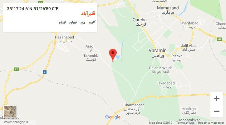 روستای قنبرآباد بر روی نقشه