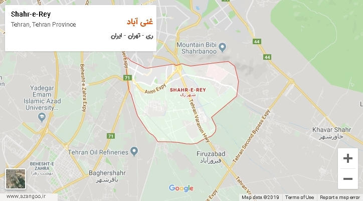 دهستان غنی آباد بر روی نقشه