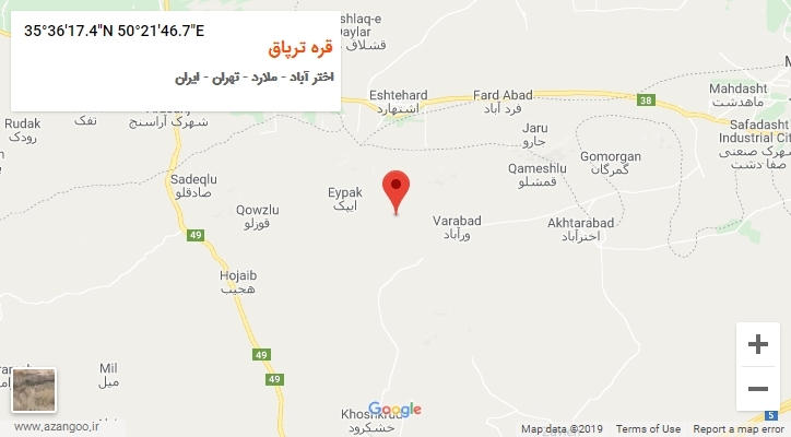روستای قره ترپاق بر روی نقشه