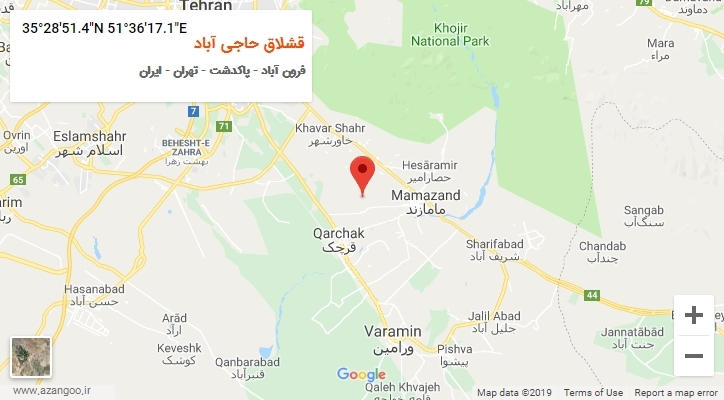 روستای قشلاق حاجی آباد بر روی نقشه