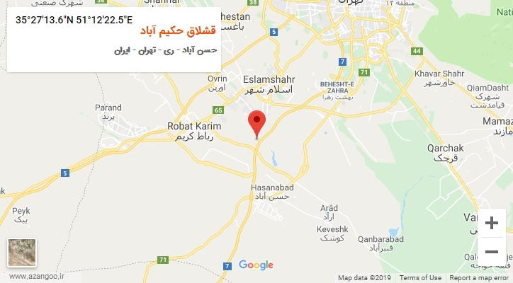 روستای قشلاق حکیم آباد بر روی نقشه