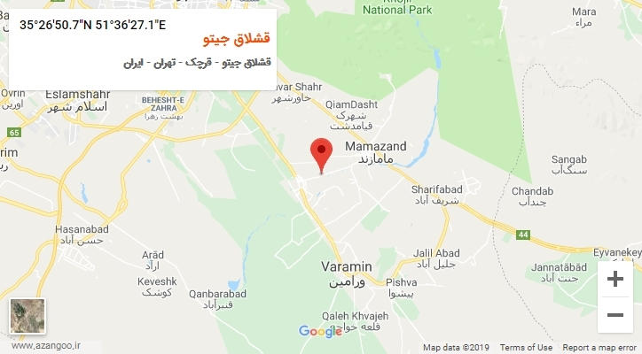 روستای قشلاق جیتو بر روی نقشه