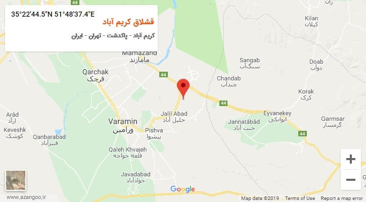 روستای قشلاق کریم آباد بر روی نقشه