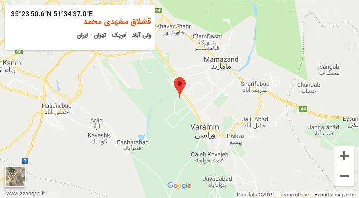 روستای قشلاق مشهدی محمد بر روی نقشه
