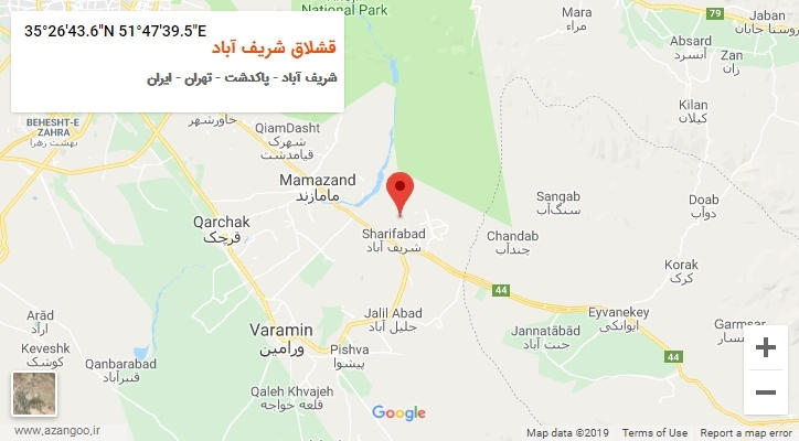 روستای قشلاق شریف آباد بر روی نقشه