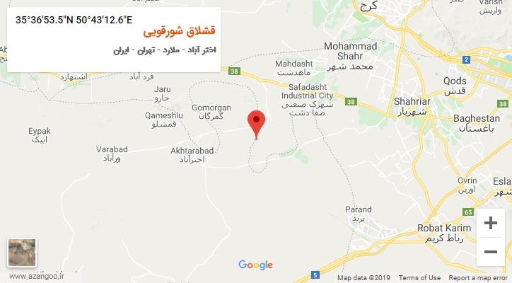 روستای قشلاق شورقویی بر روی نقشه