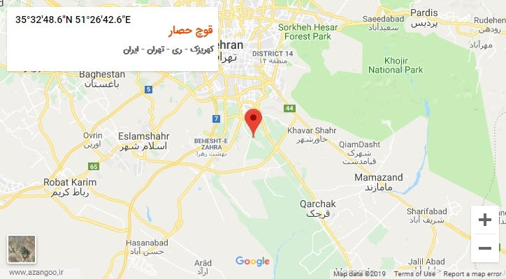 روستای قوچ حصار بر روی نقشه