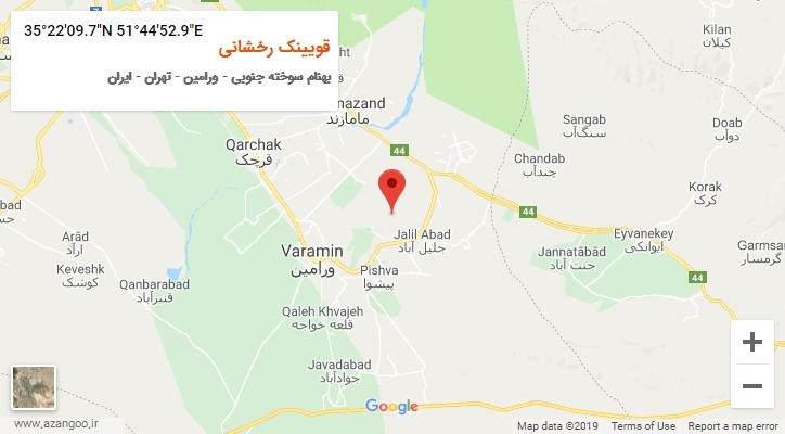 روستای قویینک رخشانی بر روی نقشه
