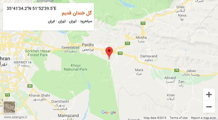 روستای گل خندان قدیم بر روی نقشه
