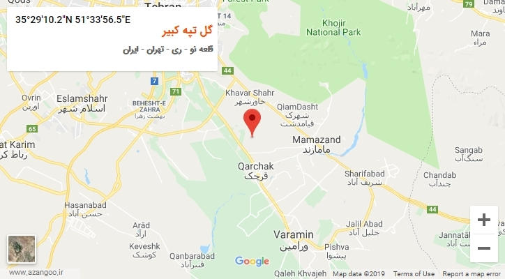 روستای گل تپه کبیر بر روی نقشه