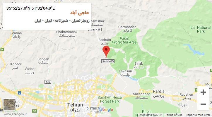 روستای حاجی آباد بر روی نقشه
