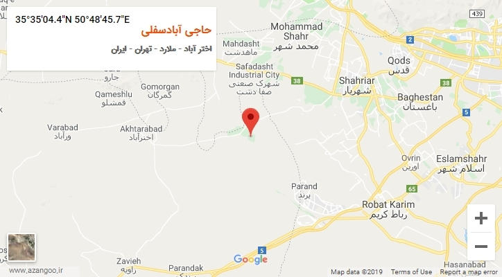 روستای حاجی آبادسفلی بر روی نقشه