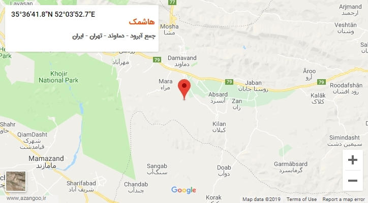 روستای هاشمک بر روی نقشه