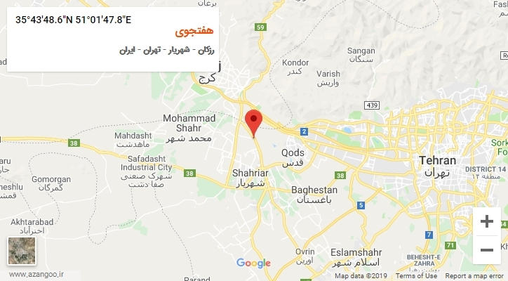 روستای هفتجوی بر روی نقشه