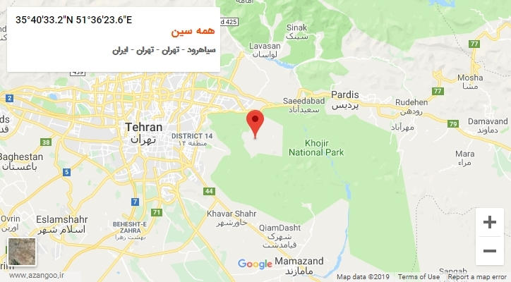 روستای همه سین بر روی نقشه