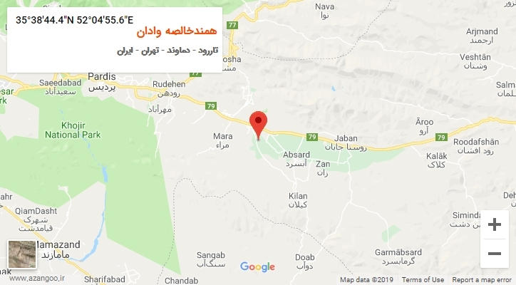 روستای همندخالصه وادان بر روی نقشه