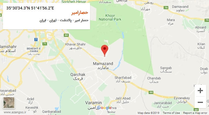 روستای حصارامیر بر روی نقشه