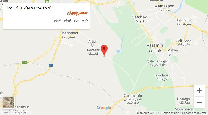 روستای حصارچوپان بر روی نقشه