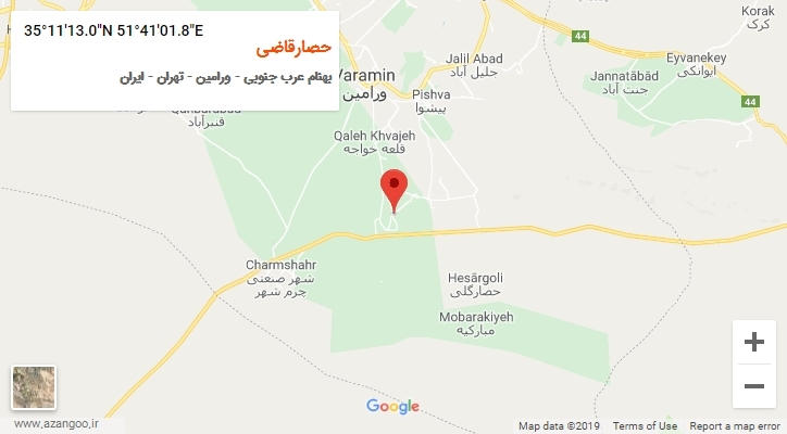 روستای حصارقاضی بر روی نقشه