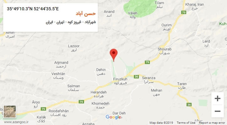 روستای حسن آباد بر روی نقشه