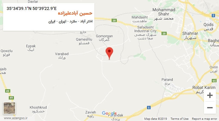 روستای حسین آبادعلیزاده بر روی نقشه