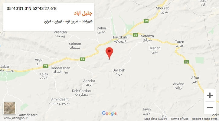 روستای جلیل آباد بر روی نقشه